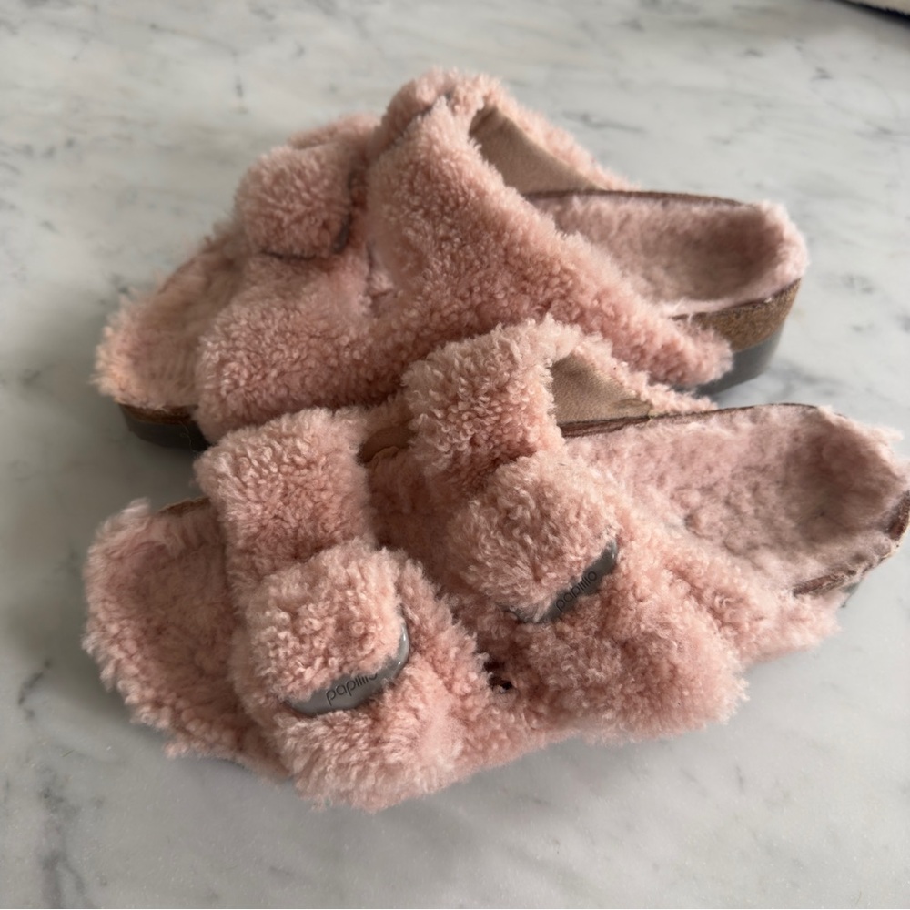 Arizona 40EU Big Buckle Shearling - Teddy Crystal Rose Papillo Birkenstock - Picture 6 of 6